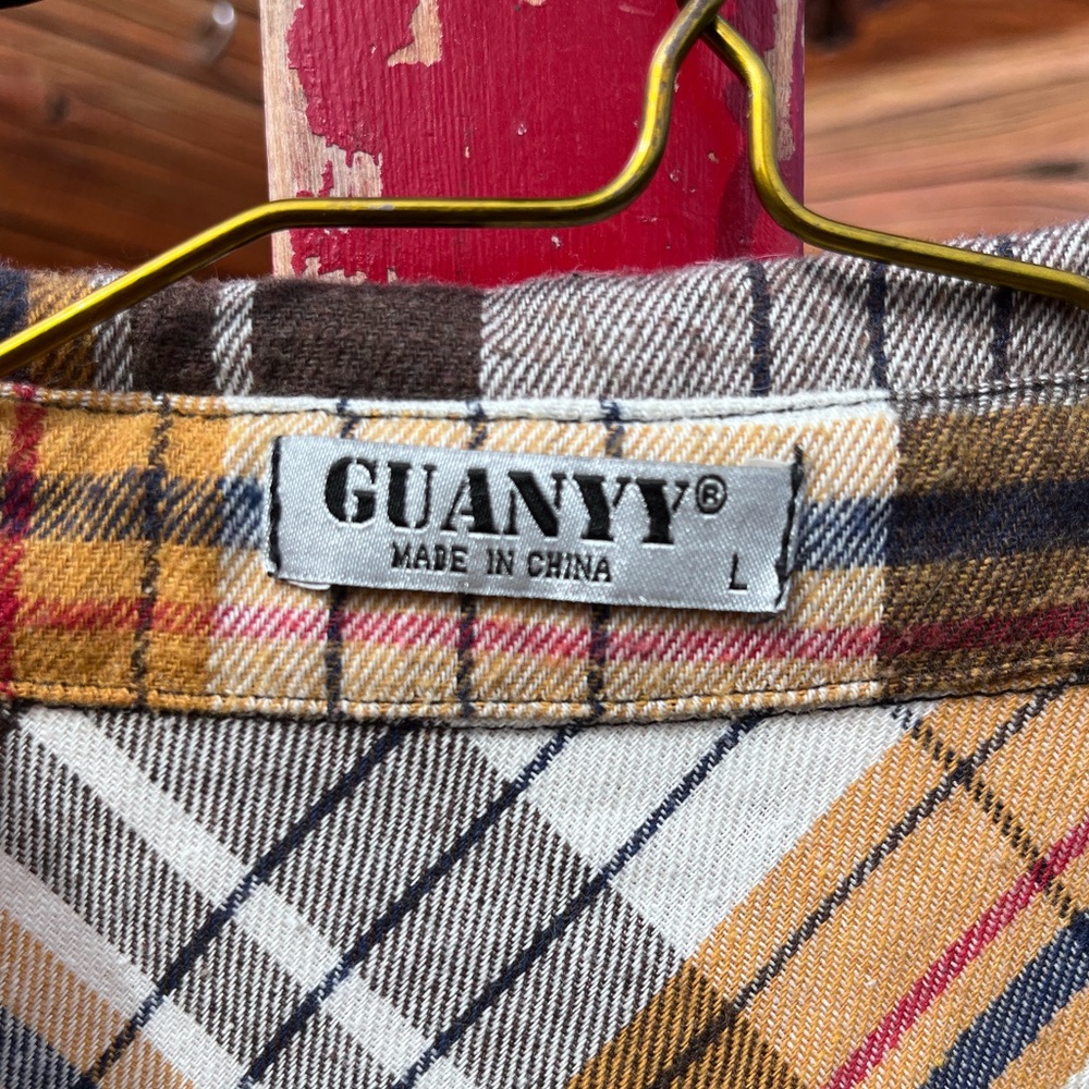 Guanyy button up flannel size L